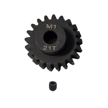 ENGRENAGEM DE MOTOR PINHÃO DE AÇO M1 5MM 21T PARA 1/10 SURPASS HOBBY